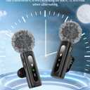 USB C Lavalier Microphone Wireless Mini Mic for Type-C Android Phone/Tablet/PC Video Recording Clip-on Mics with Rotatable Clip&Denoise Recording, Ideal for Vlog Tiktok Youtube Podcast Content Creator