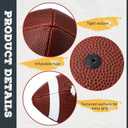 WinnerWhy 6 Pcs Inflatable Footballs Composite Leather Footballs with Pump Official Size Balls for Youth, Junior, Adult, College, High School, American Foot Ball Training Sport Gifts