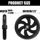 4 Sets Replacement Wheelchair Wheels for Walkers 7.5 Inch Wheelchair Front Wheels Anti Slip Walker Rubber Replacement for Stroller Casters Rollers Accessories