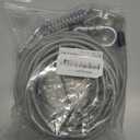 jenico Dog Tie Out Cable, 10/15/20/30/40/50/70/100/150FT Runner Cable with Swivel Hook and Shock Spring, Dog Leash Run Tether for Yard Outdoor and Camping,for Small to Medium Pets Up to 500 LBS (White)