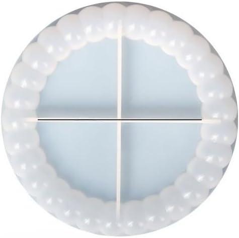Round Bubble Tray Silicone Mold, Epoxy Resin Casting Mold for Coasters Trinket Plates Candle Holders, Polymer Clay Craft Supplies for Home Decor, 4x4 Inches (Small)