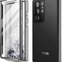 SURITCH for Samsung Galaxy S23 Ultra Case, [Built-in Screen Protector] [Dual-Layer Protection ] Full Protection Shockproof Rugged Bumper Phone Cover for Samsung S23 Ultra 6.8 Inch - Black