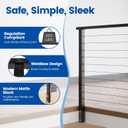 Muzata Black Side Mount Cable Railing Post 36 Inch 36"x2"x2" Level Drilled Space-Saving Stainless Steel Cable Railing System Kit Indoor Outdoor with User Guide PF02 BH4S, Level Post