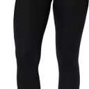 Merino Wool Base Layer Pants Women, 100% Merino Wool Leggings Women, Lite Active Thermal Underwear Bottom (Large, Black-180)