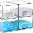 Laundry Pods Container and Dryer Sheet Holder Set, Dishwasher Pods Holder Set, Detergent Pods Storage Box, Scent Booster And Laundry Powder Dispenser Orangizer For Laundry Room, 4 PACK