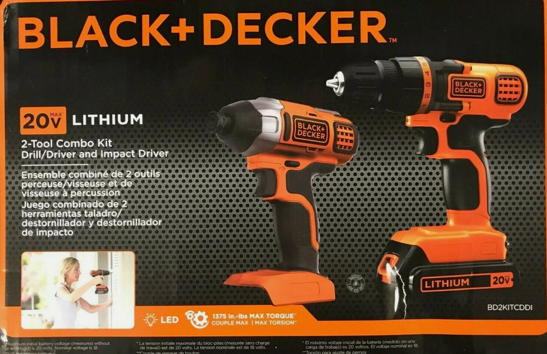 Black & Decker 20V MAX Drill/Driver Impact Combo