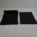 PIGCHCY Placemats,Washable Woven Vinyl Durable Placemats for Dining Table,Easy to Clean Plastic Placemats Set of 8(18 x 12 inches, Pure Black)