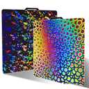 Bamboo Holographic Build Plate 257X257mm for Bambu Lab P2S/P1S/P1P/X1C/X1/X1E/A1, Double Sided Kaleidoscopic & Flake Patterns Flexible Removable Spring Steel Heated Printing Bed Platform