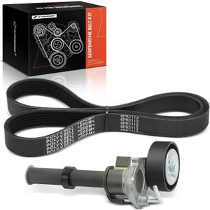 A-Premium Engine Serpentine Belt Drive Kit with Tensioner Compatible with Volkswagen & Audi Cars - Jetta, Jetta City, Passat, Tiguan, Beetle, CC, Eos, GTI, A3, Q3, TT, A3/TT Quattro & More - 2.0L 1.8L