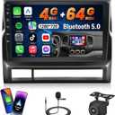 [DSP & 32EQ] 4+64G Android 15 Radio for Toyota Tacoma 2005-2013, 9 inch 1280 * 720 Touch Screen for Tacoma Car Stereo with Wireless Carplay Bluetooth5.0/FM/RDS/GPS/5GHz WiFi + Backup Camera