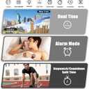 Beeasy Digital Watch for Men Women, 50M Waterproof, Ultra-Thin & Lightweight, 44mm Silicone Sports Watch with Alarm, Stopwatch, Countdown, Ideal for Gym, Running, School, Daily Wear