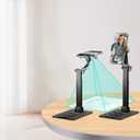 Adjustable Phone Stand, Desk Mount with 360 Rotation, Magnetic Clip-on Holder for Phones and Tablets, Height Adjustable with Non-Slip Base