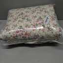 Camandy Cotton Bedspread Quilt Bedding Sets, 3 Pieces Reversible Coverlets Comforters Star with Green Floral Real Patchwork Bedspread, King Size