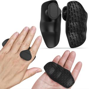 Anti-Slip Workout Grips, Ergonomics Rubber Gym Grips, Weight Lifting Grips for Hand Protection, Workout Gym Gloves for Men and Women Deadlift, Fitness Training, Weightlifting and Exercise (1 Pair, Black)