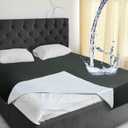 Waterproof Bed Blanket Throw Size 55'' x 78'' Black Polyester, TPU Waterproof Film Mattress Protector Mat with Storage Bag for Bed Cover