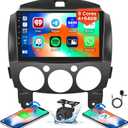 Inefala 4+64GB Radio for Mazda 2 2007-2014 Android 15 CarPlay Stereo 8 Core 9" Touchscreen GPS DSP 59UI Backup Camera