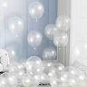 Clear Balloons, 50PCS 12 Inch Transparent Latex Balloons Clear Round Party Balloon for Birthday, Baby Shower, Wedding, Bridal Shower & Party Decorations, Photo Backdrop