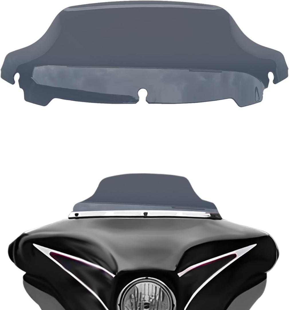 Smoke 7" Windshield Windscreen Compatible for Harley Davidson Touring Electra Glide Street Glide 2014 2015 2016 2017 2018 2019 2020 2021 2022