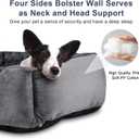 JOEJOY Rectangle Dog Bed for Large Medium Small Dogs - Washable Orthopedic Sofa Bed, Soft Breathable Puppy & Pet Cuddler, Durable Calming Dog Bed with Anti-Slip Bottom, Multiple Sizes, Dark Grey