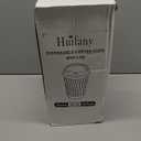 16 oz Coffee Cups with Lids 50 Pack, Disposable Coffee Cups with Lids, Insulated To Go Paper Coffee Cup for Hot Cold Drinks (Brown)