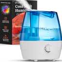 Cool Mist Humidifiers for Bedroom - 2.2L Water Tank, Baby, Office, Quiet Ultrasonic Air Vaporizer, Adjustable Mist Level, 360 Nozzle Rotation, Auto-Shut Off, Large Area Humidifier Easy Fill and Clean (Blue)
