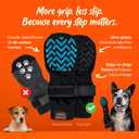 Anti-Slip Socks for Dogs - Breathable & Washable Non Slip Grippy Socks, Rubberized Paw & Adjustable Strap, Secure Fit to Prevent Slipping, Paw Protection for Senior Dogs, 4 Pack (Size S)