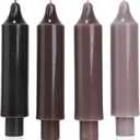 Brown Short Taper Candle Stick Dripless Dinner Candle for Wedding Party Decoration Home Dinner,6.5inch,4 Pack,Gradient Brown