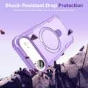 Compatible with iPhone 17 Air Case with Invisible Magnetic Kickstand [Compatible with MagSafe] [10-FT Military Drop Protection] Slim Hard Back Soft Edge Phone Cover 6.6 Inch, Purple