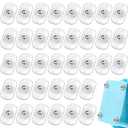 Honoson 36 Pcs Self Adhesive Caster Wheels Appliance Rollers Appliance Sliders for Kitchen 360 Swivel Universal Wheel Mini Small Kitchen (Clear with 1 Steel Ball Style)
