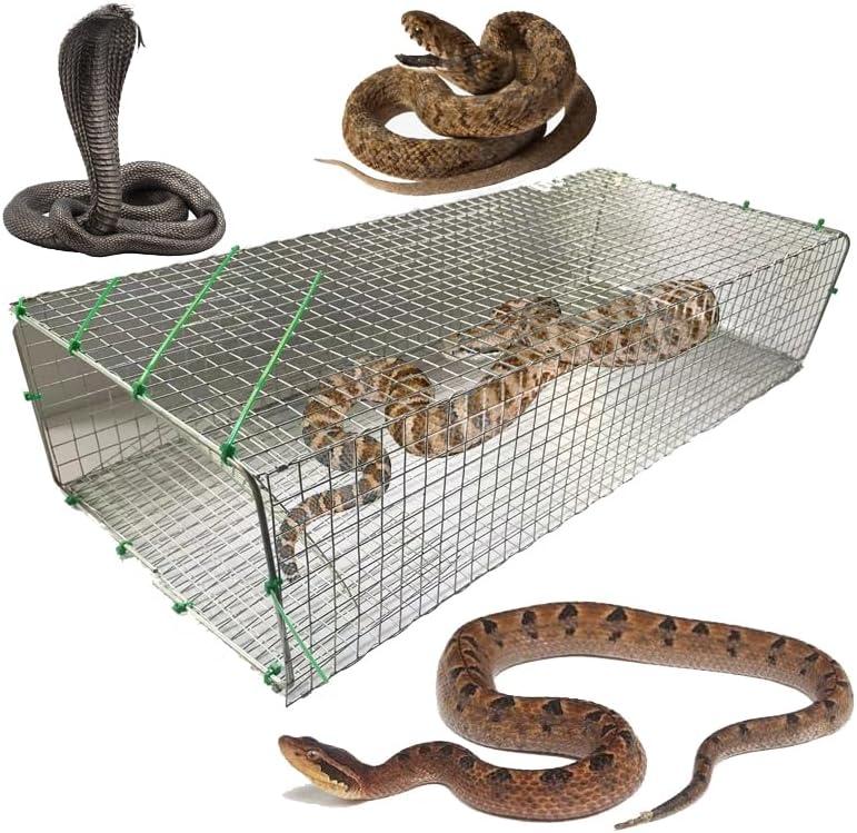 Snake Trap Cage Trap Catches and Release All Kinds of Snakes Large Cage for Dual Entrance Snake Trap