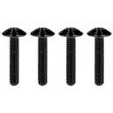 Titanium M4 M5 M6 10 12 15 20 25 30 35mm Button Torx Head Bolt Screw for Bicycle Motorcycle Pack of 4 (Black, M5x20mm)