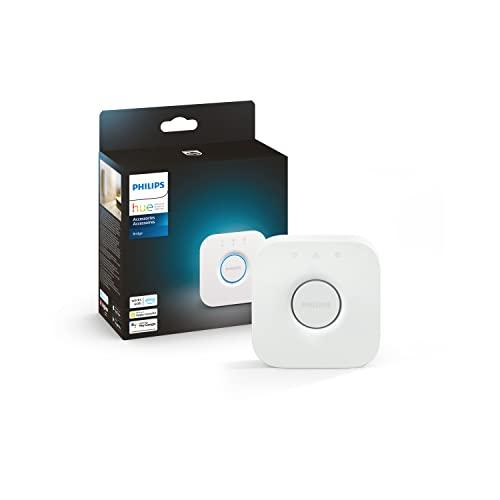 Philips Hue Bridge, Unlock the Full Potential of Hue Bridge System, Multi-Room and Out-of-Home Control, Create Automations and Zones, Smart Lighting Hub, Works with Voice and Matter-Compatible
