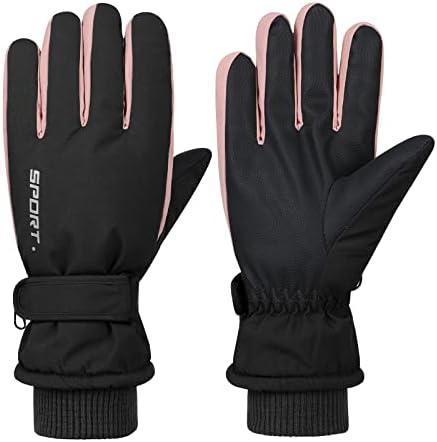 American Trends Winter Ski Gloves for Women Waterproof Winter Gloves Touchscreen Snow Gloves