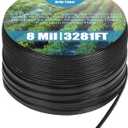 Treela 3281ft 5/8 Inch Drip Tape 6" Spacing Roll 8 Mil Irrigation Hose Garden Watering Tube Line Automatic Equipment for Garden Irrigation System Flower Patio Lawn Hose,8 Mil, 3281ft