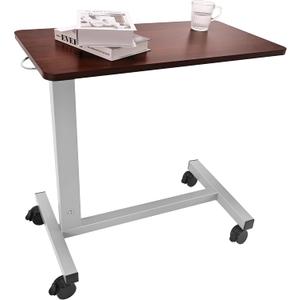 Hospital Bed Table on Wheels Over Bed Tray for Feeding Eating and Laptop, Adjustable Height Heavy Duty with Capacity up to 70 lbs, 31.515.5 inches