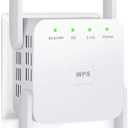 1200Mbps WiFi Extender Signal Booster,WiFi Repeater, Covers Up to 3600 Sq.ft & Supports 80 Devices,Internet Booster,AP Mode with Ethernet Port, Home Wireless Signal Booster (White)