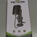 Aokeo Metal Pop Filter,Metal Mesh Layer Microphone Windscreen for Hyperx QuadCast, Blue Yeti and Other Mics,Pop Shield with Flexible 360 Gooseneck Clip Stabilization Arm