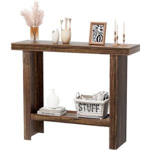 LIFECHOVY Farmhouse Wood Entryway Table Narrow Console Tables with Storage, 39.3 inches x 11.8 inches x 31.4 inches