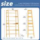 HITNET Ladder Shelf, 4-Tier Bookshelf, Bamboo Leaning Bookcase, Display Storage Rack Organizer, Freestanding Flower Plant Stand for Living Room, Home Office, Kitchen, Natural, 12.6" D X 20.87" W X 49.21" H