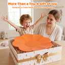 Spinning Chair for Autistic Kids Ages 3-8 Autism Sensory Toy, Orange Flower, 1.38 ft x 1.38 ft x 0.66 ft