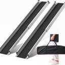 Adjustable Wheelchair Ramp 6FT Telescoping Portable Ramps for Steps Aluminum Lightweight Ramp with Storage Bag Non-Skid Ramps for Wheelchair for Home 72" L x 7.4" W 600lbs Capacity (2 Pack)