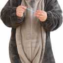 CuteOn Toddler Halloween Costume Onesie Cosplay Romper Christmas Infants Baby Costume Grey Raccoon 3Months-4Years (Recommended height 90-100m)