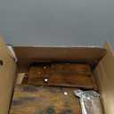 Hoctieon 3 Tier Tree Bookshelf with LED Lights, Small Bookcase with Drawer, Desktop Organizer Book Shelf, Display Floor Standing Storage Shelf, for Living Room, Bedroom, Office, Rustic Brown