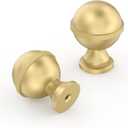 10 Pack 1.2 Inch Brushed Gold Cabinet Knobs Kitchen Cabinet Knobs Gold Drawer Knobs Round Dresser Knobs