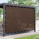 VOXBIN 90% Shade Cloth, Outdoor Sun Shade Cover with Grommets, UV Block Shade Fabric for Patio, Backyards, Carport, Garden 8x10 FT, Mocha