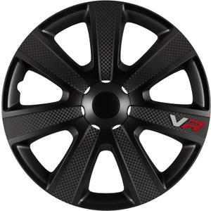 AUTO-STYLE Set wheel covers VR 14-inch black/carbon-look/logo