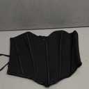 Victorian Renaissance Corset for Women Vintage Gothic Floral Print Overbust Bustier Tube Lace Up Party Crop Top, S