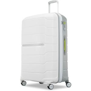 Samsonite Freeform 28-Inch Large Luggage with Dual 360 Spinner Wheels - Checked Suitcase - TSA Lock, Airline-Approved - Lightweight Durable Polypropylene Expandable Hardshell - White/Grey