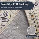 PURRUGS Vintage Farmhouse Boho Throw Rug 2x3 ft, Non-Slip Machine Washable Rug, Accent Oriental Area Rug for Entryway, Kitchen, Bedroom, Living Room and Dining Room, Taupe/Vanilla