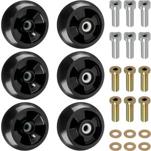 CheeMuii 6 Pack Lawn Mower Deck Gauge Wheels Kit AM125172 Mower Deck Wheels Compatible with John Deere 48", 54", 60", 62, 72" Deck Replace for AM125172 AM124706 210-300